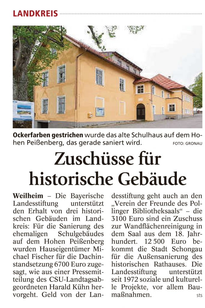 Weilheimer Tagblatt, 2.06.2016