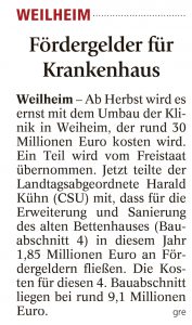 Weilheimer Tagblatt, 3.06.2016