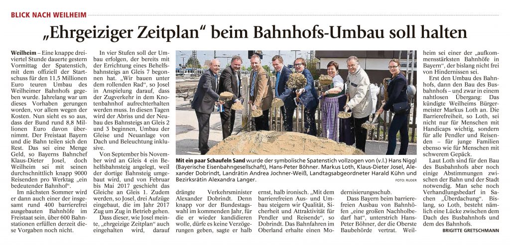 Weilheimer Tagblatt, 4.05.2016