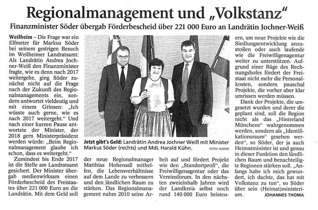 Weilheimer Tagblatt 16.06.2015