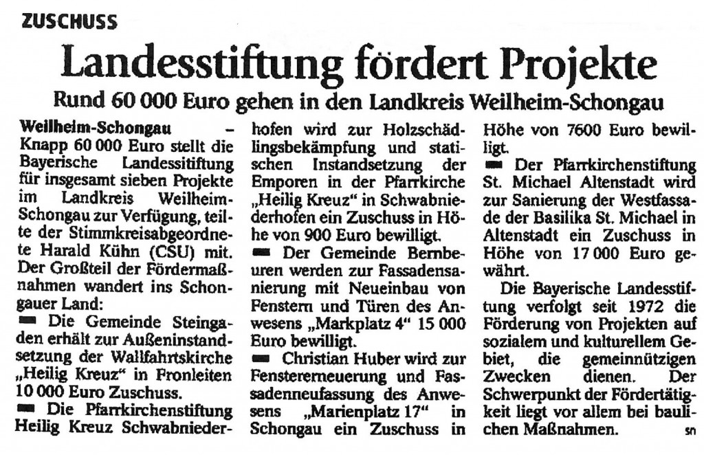 Schongauer Tagblatt 21.07.2014