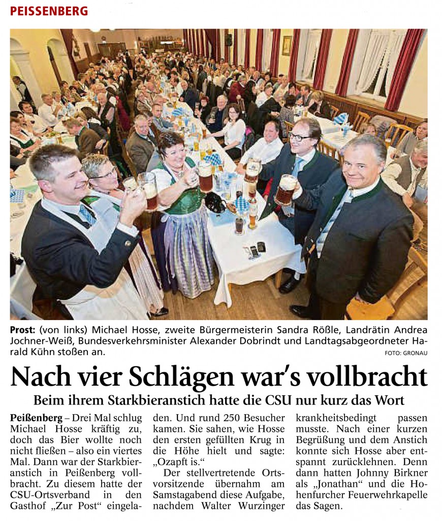 Weilheimer Tagblatt 7.3.2016